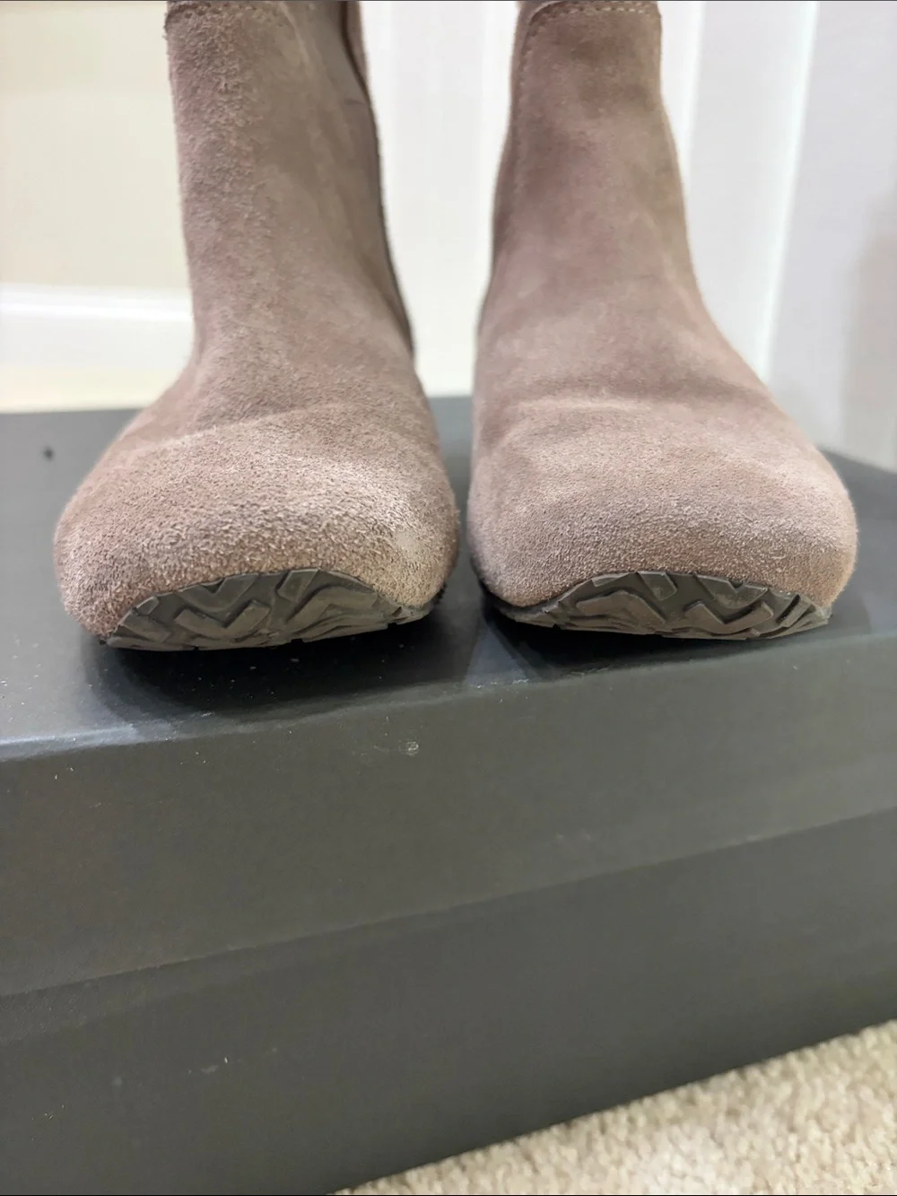 Kenneth Cole Reaction Over-the-Knee vintage Suede Boots in Taupe